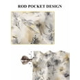 thumbnail image 7 of Gray Beige Floral Half Window Curtains 24 Inches Long, Spring Modern Botanical Flowers Blossom Window Treatment Curtain Drapes, Short Curtains Tiers for Kitchen Over Sink, 27.5"x24", 2 Panels, 7 of 7
