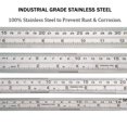 thumbnail image 2 of Heavy Duty Stainless Steel Ruler Set 12 Inch (30 CM) + 6 Inch (15 CM) Metal Rulers Kit, 2 of 6