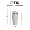 thumbnail image 4 of RTIC 20 oz Ceramic Lined Everyday Tumbler, Spill-Resistant Straw Lid, Cool Grey, 4 of 8