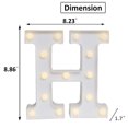 thumbnail image 3 of LED Marquee Letter Lights Sign, Light Up Alphabet Letter for Home Party Wedding Decoration H, 3 of 5