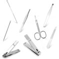 thumbnail image 2 of Nail Clippers Kit Nail Clipper Set Black Stainless Steel Nail Manicure Tools Home Beauty Nail Set 8 Pieces Nail Scissors Set, 2 of 5