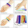 thumbnail image 4 of 5 Pcs Mix-Colour Plastic Stretchable Spring Coil Key Chain-Spiral Coil Wrist Keychain for Office, Workshop, Shopping Mall, Sauna and Outdoor Activities Place, 4 of 8