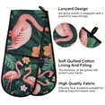 thumbnail image 2 of Yayeee Double Oven Mitt Kitchen Heat Resistant Baking 35" x7" Quilted Glove, Flamingo Leaves Pattern, 2 of 6