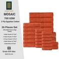 thumbnail image 1 of Lavish Touch 100% Egyptian 2 Ply Cotton 700 GSM Mosaic 26 Pc Towel Set - Blaze (Orange), 1 of 7