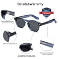 thumbnail image 4 of Gafas de Sol VANLINKER Retro Pequeñas Cuadradas VL9774 Marco Azul, 4 of 6