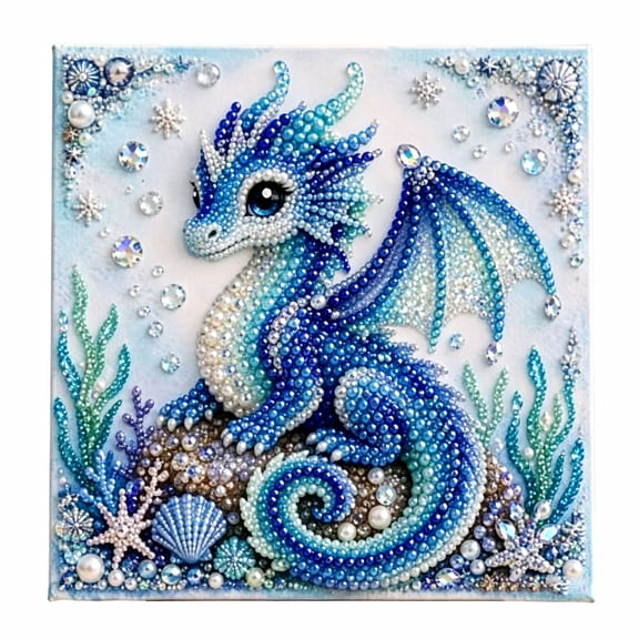 Diamond Art Club Diamond Painting Kits, Dragon Full‑Round Drill DIY Diamond Painting Kit, Frameless Canvas Craft Supplies, Complete Hobby Set for Hand‑Creating Custom Home Wall Art Ornament