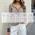 thumbnail image 3 of Enjoytime Fitted Shirts for Women Striped Button Long Sleeve Tops 2026 Fall Soft Slim Fit Business Casual Basic Tee, 3 of 6