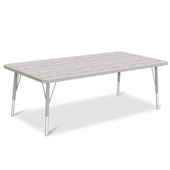 Rectangle Activity Table - 30" X 60", E-height - Driftwood Gray/Gray/Gray