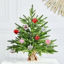 Valentines Day Tree Hanging Ornament, Mini Heart Shaped Ball Set of 9 Home Decor, Valentine's Day Decorative Pendant