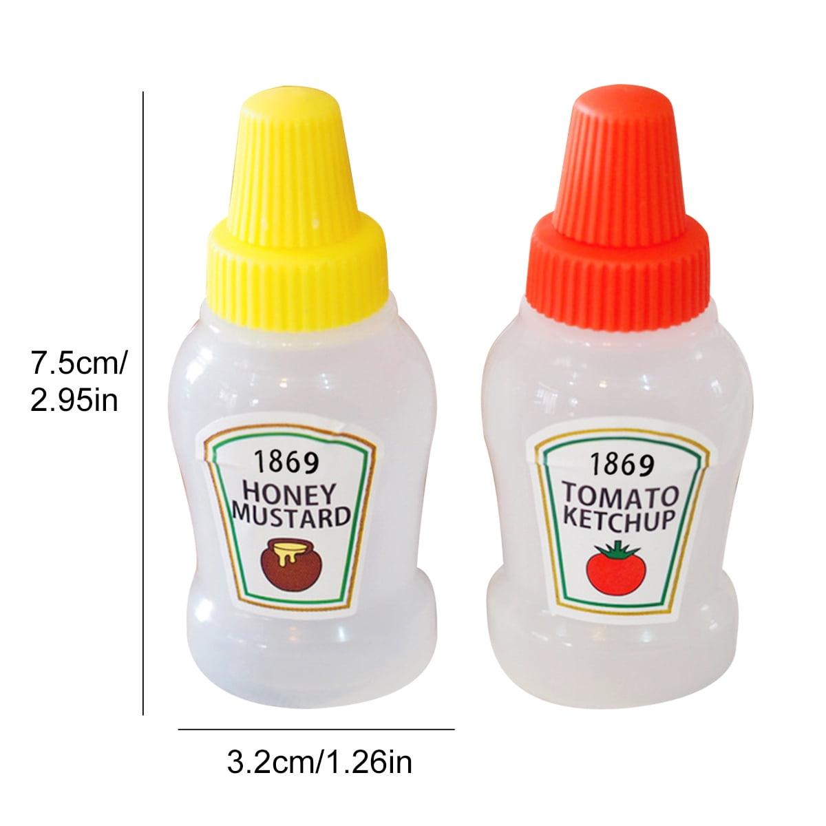 RAYNAG 6 Pack Mini Ketchup Bottles 25ml Mustard Squeeze Bottle Portable  Condiment Containers Refilla…See more RAYNAG 6 Pack Mini Ketchup Bottles  25ml