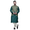 thumbnail image 1 of Atasi Indian Mens Kurta Churidar Pajama Jacket Set Solid Ethnic Wear For Men, 1 of 1