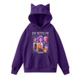 thumbnail image 1 of Pop cazadora para niña Demo-n Hunters Women's Fashion Hooded Sweatshirt Cat Ear Pullover Casual Streetwear Soft Comfortable Long Sleeve Tops for Daily Wear Spring Fall Winter （Dark Purple）, 1 of 4