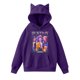 thumbnail image 1 of pop Huntrix Print Cat Ears Hoodie with De-mon Sweatshirt Huntrix Trendy Pullover All-over Print Fashion Casual Long Sleeve Sweatshirt Pullover Casual Streetwear M, 1 of 4
