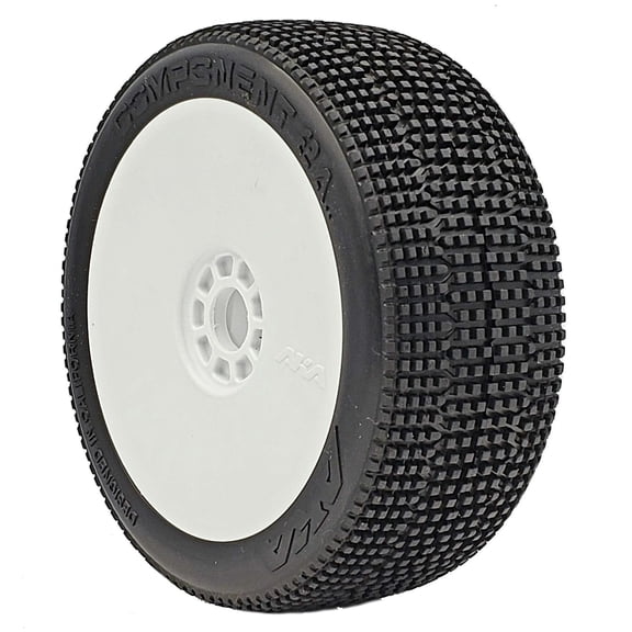AKA PRODUCTS INC. 18 BUGGY COMPONENT 2AB EVO WHEEL PRMT WHT SSLW2 AKA14032QRW RC Tire