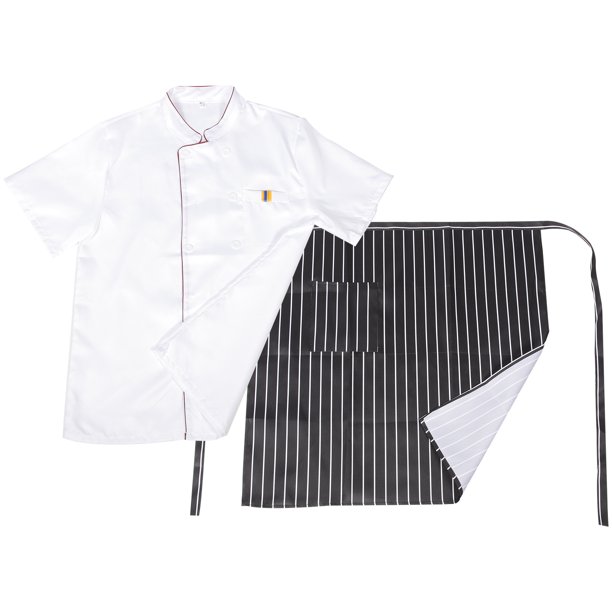 TABLETREANDS 1Jgo Chaqueta De Cocina Con Tela Cómoda Y Delantal Antigrasa Para Trabajo En Hotel Y Restaurante