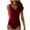 Wine, variant on Women V Neck Mesh Bathing Suit Tummy Control One Piece Swimsuits Halter Push Up Bathing Suits Black M
