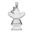 thumbnail image 3 of Auriga Fine Jewelry 14K White Gold Bow On Right Diamond Charm Pendant for Women (L-30mm, W-20mm), 3 of 5