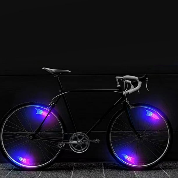 Luz LED para bicicleta, luz multicolor para elegir, para ciclismo nocturno, equipo para exteriores, luz para neumáticos de bicicleta