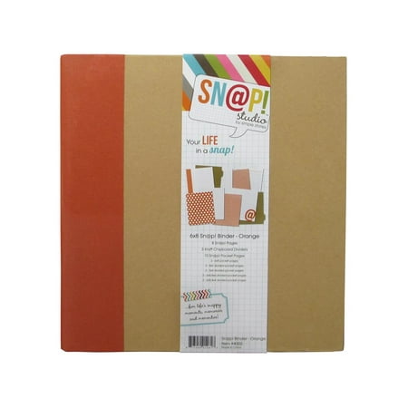 simple stories snap binder 6x8 orange walmart com