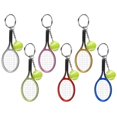 thumbnail image 1 of Qiilu Personality Tennis Racket Keychain 6x Mini Tennis And Racket Pendant Keychain, 1 of 8