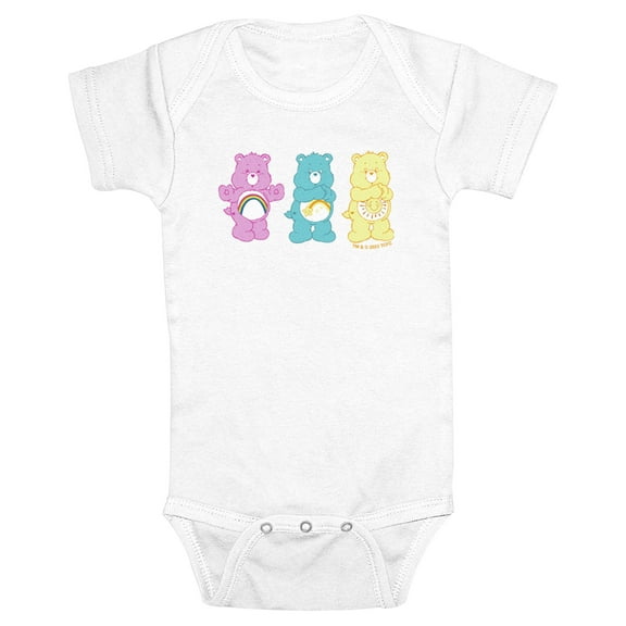 Infant's Care Bears Cheer Bear Funshine Bear and Wish Bear  Bodysuit