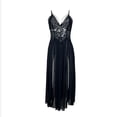 thumbnail image 6 of Bovxnpu Long Nightgowns for Women Sleeveless Sleepshirt Lace Deep V-Neck Dress High Slit Long Sheer Lounge Sleepwear, 6 of 8