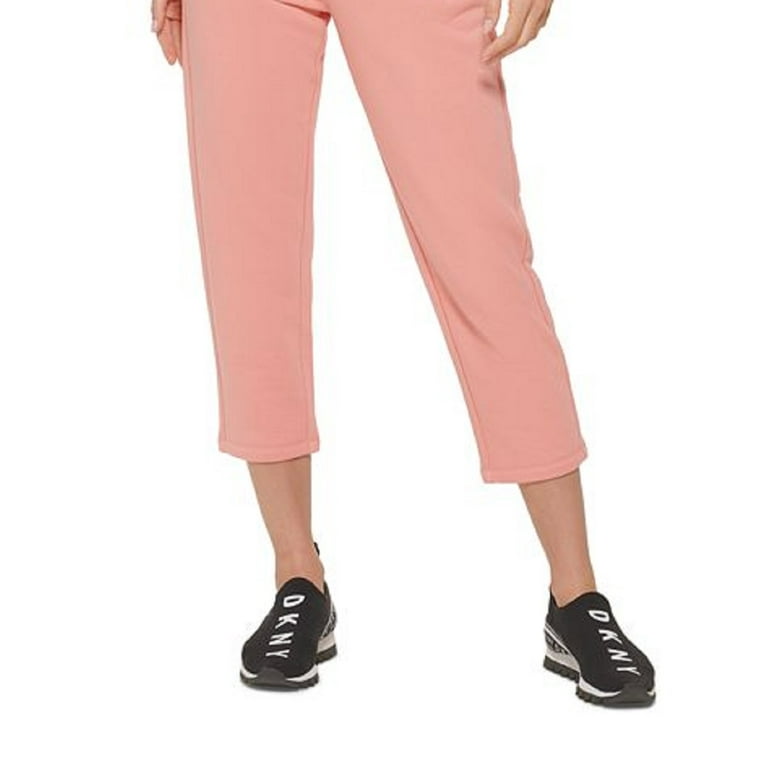 DKNY Women s Sport Cropped Logo Sweatpants Red Size Large Walmart