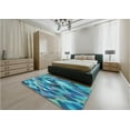 thumbnail image 5 of Ahgly Company Machine Washable Indoor Rectangle Transitional Blue Area Rugs, 8' x 10', 5 of 7