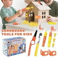 thumbnail image 5 of 150-Piece Cardboard Construction Kit with Reusable Plastic Screws, Safe DIY Box Tools for Kids, Creative Building and Crafting Set, 5 of 6