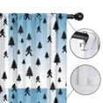 thumbnail image 4 of Bigfoot and Silhouette Blue Pattern Insulated Teens Curtains Set Of 2, Bedroom Essentials, Toddler Room Decor 52"x63", 4 of 5