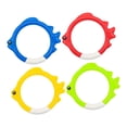 thumbnail image 2 of 4 piezas de aros de juguete con forma de pez, aros de buceo para piscina, aros de natación coloridos para entrenamiento. 14x13cm, 2 of 9