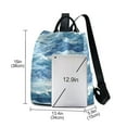thumbnail image 3 of FORMRS Women's Travel Backpack Purse Anti-Theft Hidden Pockets Casual Shoulder Bag, Blue Watercolor Ocean Waves, 3 of 7
