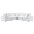 thumbnail image 2 of Modway Commix Sectionnel de Mobilier de Patio Extérieur Sunbrella 5 Pcs, Blanc, 2 of 10
