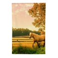 thumbnail image 2 of FANNA Horse Field Fence Garden Flag 12x18in - Premium Linen Flag for Yard Decor White, 2 of 6