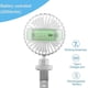thumbnail image 3 of Ventilador para cochecito con correa flexible, recargable de 2000 mah, ventilador portátil, ventilador personal de 3 velocidades, mini ventilador de refrigeración USB, 3 of 5