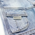 thumbnail image 4 of KIDSCOOL SPACE Baby Little Big Boys Shorts,Girls Ribbed Elastic Waist Summer Half Pants Cargo Jeans, Light Blue,9-10 Years, 4 of 6