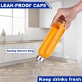 thumbnail image 4 of Botellas de vidrio para agua Duocesica, 3 piezas, 500 ml, tapa de acero inoxidable, 4 of 7