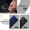 thumbnail image 2 of Compatible for Cricket Ovation 3 Shockproof Cover Phone Case + Tempered Glass - mk Black, 2 of 6
