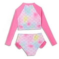 thumbnail image 3 of GYRATEDREAM Girls Long Sleeve Rash Guard 2 Piece Swimsuit Set Tankini UPF 50+ UV Protective, 9-10 Years, 3 of 5