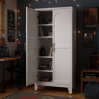 Leslie Dame Mission Multimedia DVD/CD Storage Cabinet with Sliding