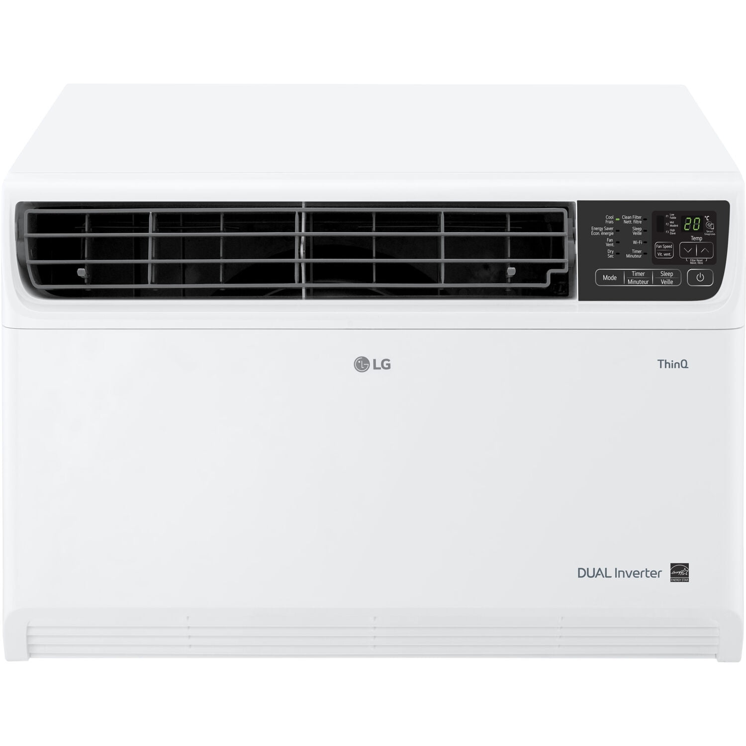 LG New 14,000 BTU 700 Sq Ft Dual Inverter Smart Wi-Fi Enabled Window Air Conditioner, White