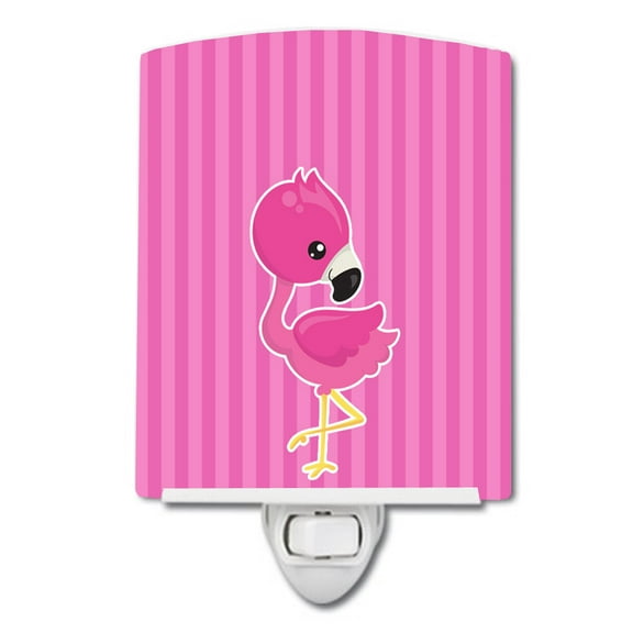 Caroline's Treasures BB8765CNL Flamingo #1 Ceramic Night Light, 6x4x3", multicolor