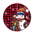 thumbnail image 2 of Polyester Christmas Tree Skirt, Multicolor Holiday Tree Base Cover with Reindeer and Snowflake Design, 2 of 6