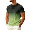 thumbnail image 2 of Dwellite Men's Guard Short Sleeve, Sun Swim Crew Neck Shirts, Quick Dry Lightweight Surf Beach T-Shirt Mint Green L, 2 of 5