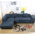 thumbnail image 2 of SHANNA 1/2/3/4 Seater Sofa Slipcover Couch Cover Sectional Stretch L Shape Sofa Cover Furniture Protector(Blue Floral）, 2 of 7