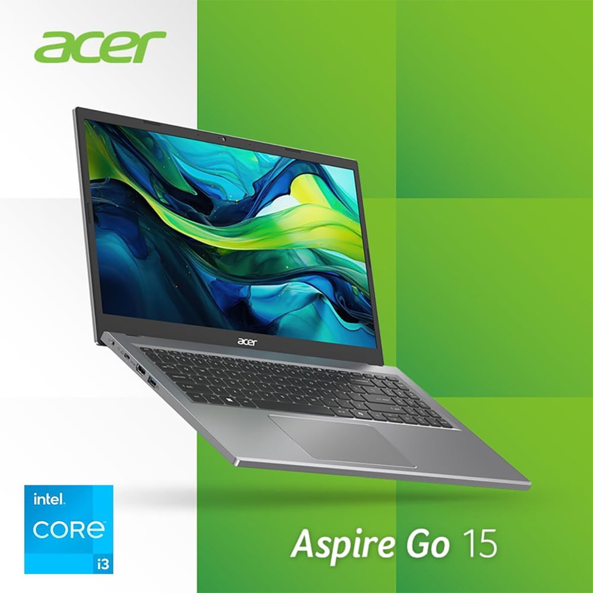 Acer Aspire Go 15 - 15.6" Notebook - Full HD - Intel Core i3 i3-N305 - 8 GB - 128 GB Flash Memory - English Keyboard - Silver - AG15-31P AG15-31P-3947