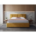 thumbnail image 2 of Omax Decor Venice Fabric Upholstered Platform Queen Bed in Gold, 2 of 7