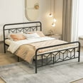 thumbnail image 1 of Costway Queen Size Bed Frame Mattress Foundation with Headboard 12.5" Under-bed Storage Black, 1 of 10