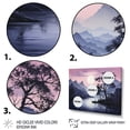 thumbnail image 3 of Designart art Mural Encadré Minimalisme, art Mural Encadré Minimalisme, Rose violet Minimalisme Forêt Réflexion Silencieuse, Grand art Mural Encadré Moderne Noir, 44x34 Pouces Cadre Noir, 3 of 5