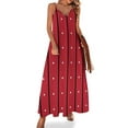 thumbnail image 1 of Vestido retro de lunares y rayas, vestido largo de club en blanco y negro, estilo callejero, vestidos largos bohemios para playa, ropa de primavera con cuello en V y talla grande, 1 of 7
